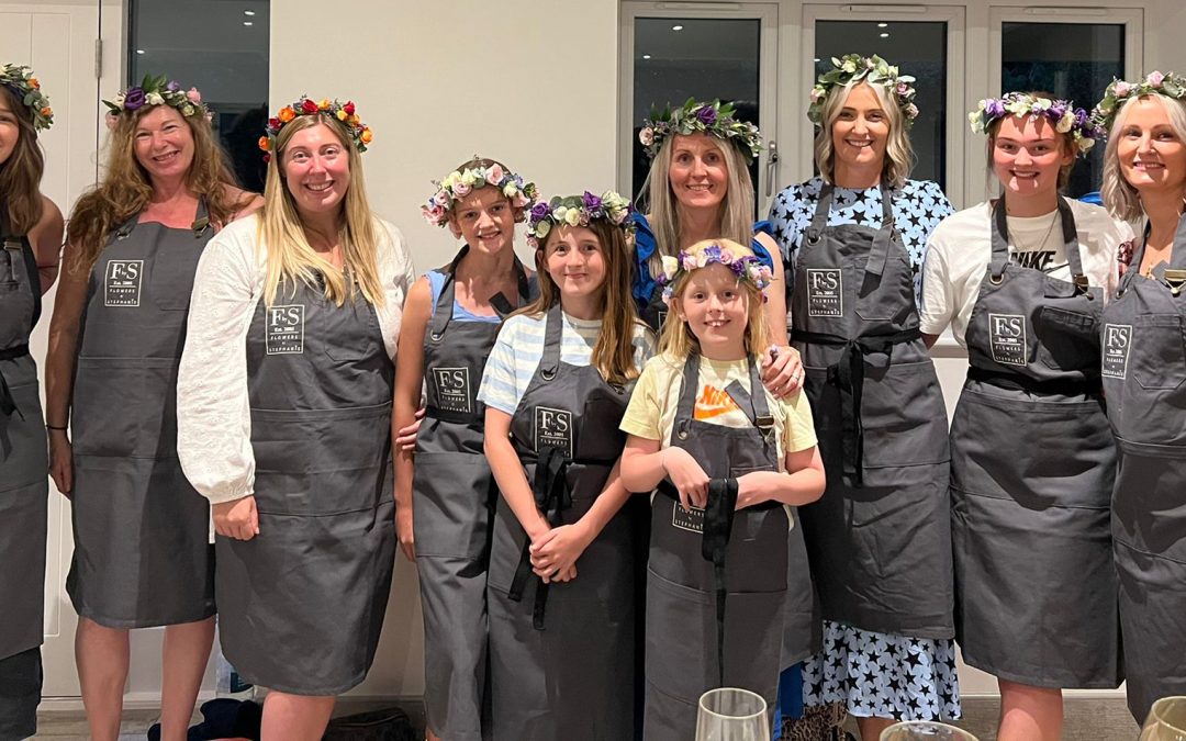 I ran a Flower Crown Workshop on the Hottest Day